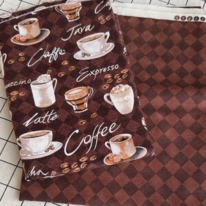 Coffee Quilting Cotton Fabric Bundle – 2 Yards, Brother Sister Design Studio